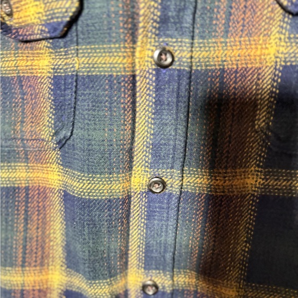 Orvis Plaid Shirt Jacket in Yellow and Blue - Picture 6 of 14